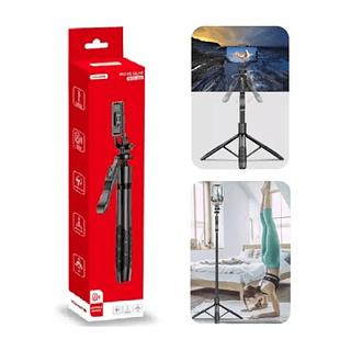 Bastão De Selfie E Tripé Com Controle Bluetooth 1.55CM Tomate