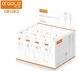 Cabo Dados Carga Rápida 25W Para iPhone A'Gold