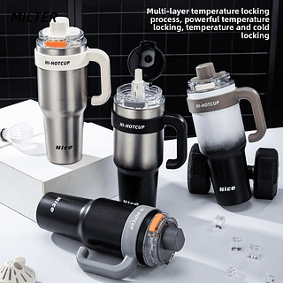 Copo Garrafa Termica com Canudo 1.2L