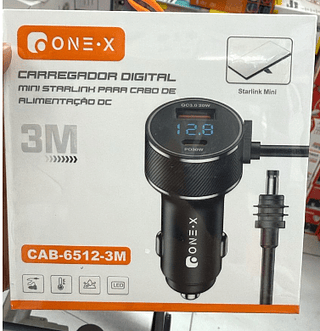 Carregador Digital para Mini Starlink Cabo de Alimentação 3m OneX