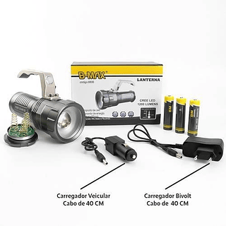 Lanterna Swat Led Recarregável B-MAX