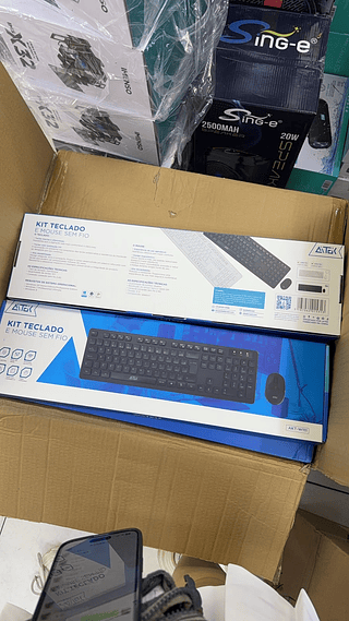 Kit teclado e mouse sem fio wireless ATEK