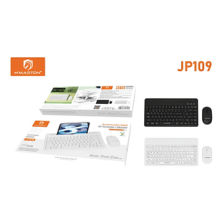 Teclado e Mouse Sem Fio com Apoio para Tablet H'Maston