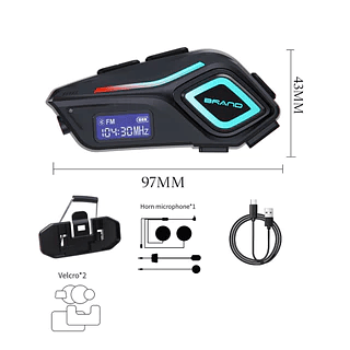 Fone de Ouvido Bluetooth para Capacete AM/FM Lehmox