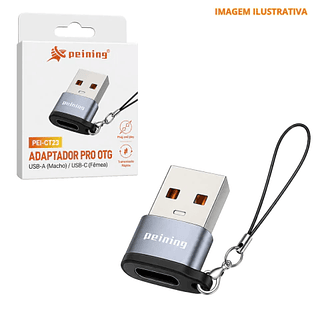 Adaptador Plug OTG Usb C Fêmea Para Usb Macho Peining