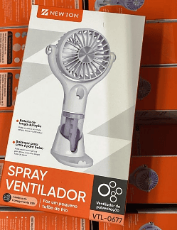 Mini Ventilador de Mão Recarregável com Umidificador de Nevoa