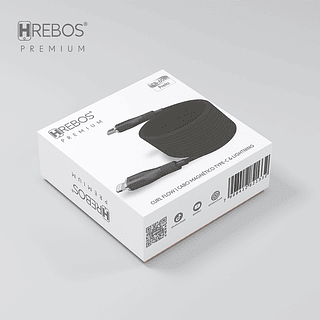 Cabo de Dados e Carga Curl Flow Magnetico Tipo C x IOS 1,2m Hrebos
