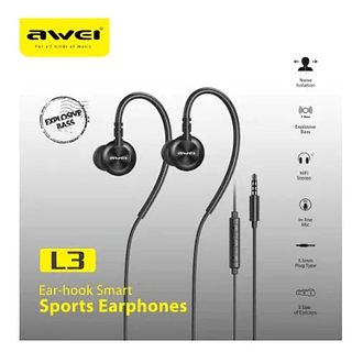 Fone Com Fio Ear-hook Smart Sports Earphones Awei