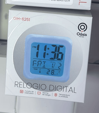 Relogio Digital Despertador Óasis