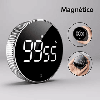 Temporizador De Cozinha Digital Magnético Cronômetro Rotativo Kapbom
