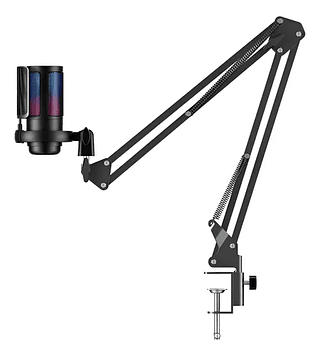 Microfone Com Braço Articulado Profissional Led Rgb LAY