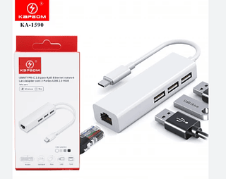 4 in 1 usb com rede Hub Type-c de Notebook