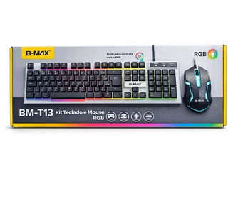 Teclado E Mouse Gamer Rgb Marca Semi Mecânico Bmax