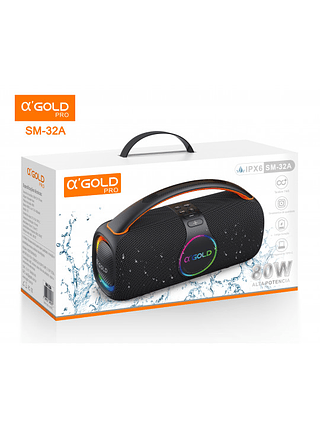 Caixa De Som Bluetooth 80W A Gold Pro