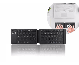 Mini Teclado Dobrável Bluetooth Sem Fio H'Maston