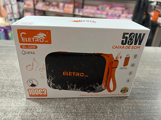 Caixa de Som 2 em 1 Caixa + Power Bank Eletromex