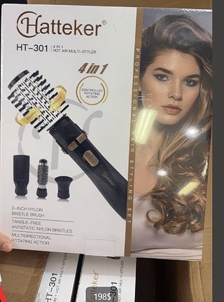 Secador com Escova Rotativa 4 in 1 Hatteker