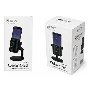 Microfone Gamer Condensador Rgb OrionCast Hrebos
