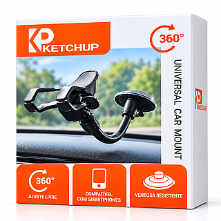 Suporte Veicular Ventosa Universal Celular Garra Ketchup