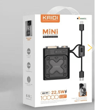 Mini Power Bank 10000mah Turbo 22.5W Kaidi