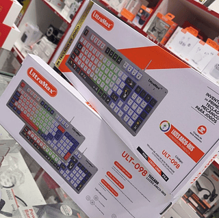 Teclado Semi Mecanico para Jogos RGB Com Fio UltraMax