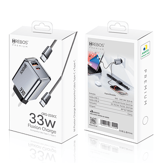 Carregador FluxionCharge 33W Type-C e IOS