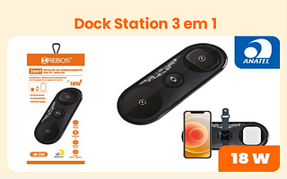 Carregador Sem Fio 3 em 1 Indução