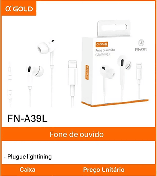 Fone De Ouvido Com Fio Para iPhone A'Gold