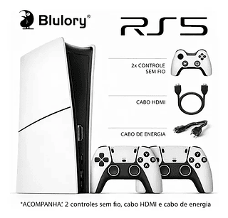 Game Stick RS5 Retro + 2 Controles Sem Fio Blulory