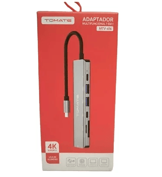 Adaptador HUB 7em 1 Type-c Tomate