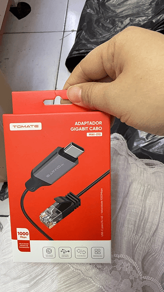 Adaptador de Rede Fio Gigabit USB-C para RJ-45 Tomate