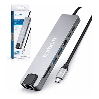 Adaptador Hub Extensor 8 Em 1 Tipo C Exbom