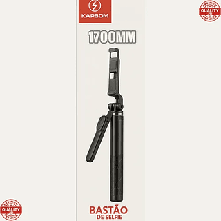 Bastão Pau De Selfie Tripé Celular Controle Bluetooth Led Kapbom